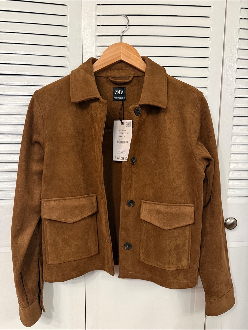 ZARA WOMEN’S FAUX SUEDE JACKET- SMALL